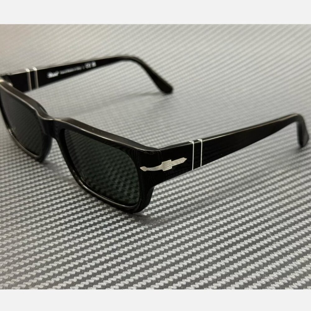 Persol Black Green Unisex 55mm Sunglasses New